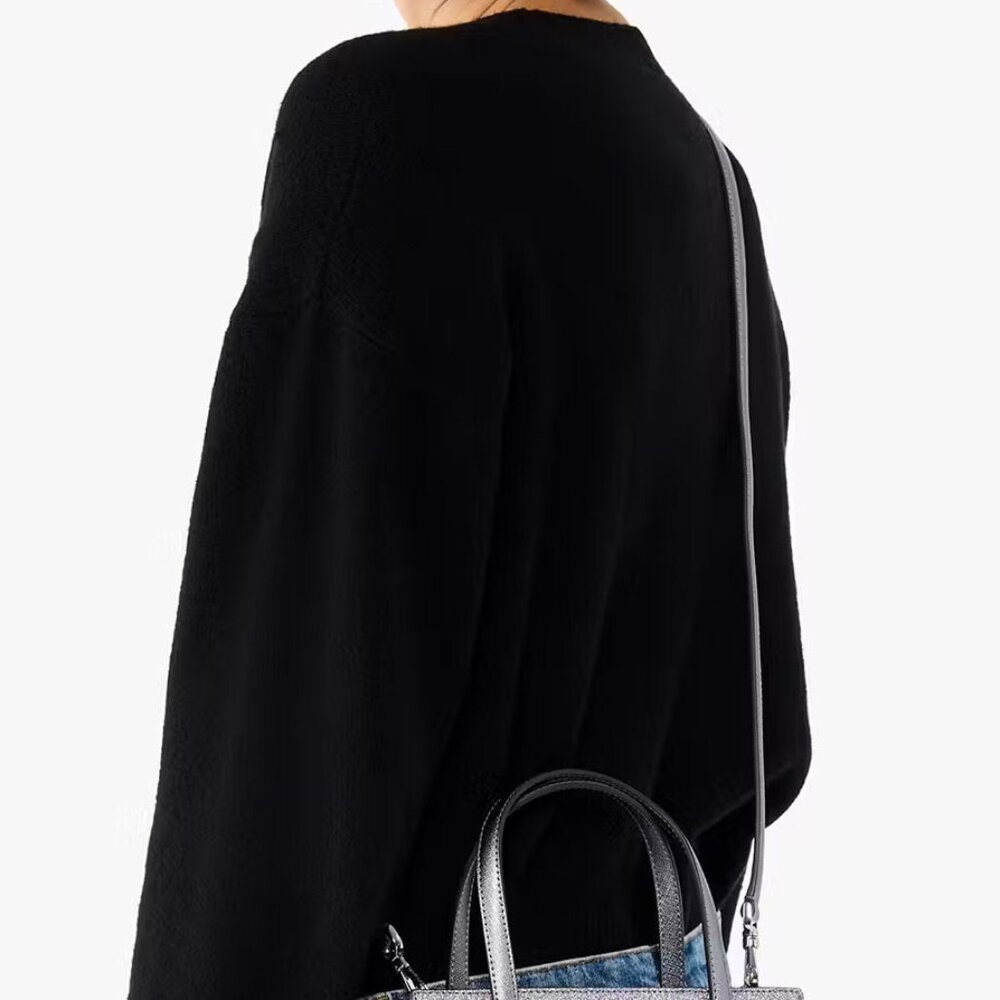 KATE SPADE SILVER TOTE & WALLET NIP - Picture 2 of 12
